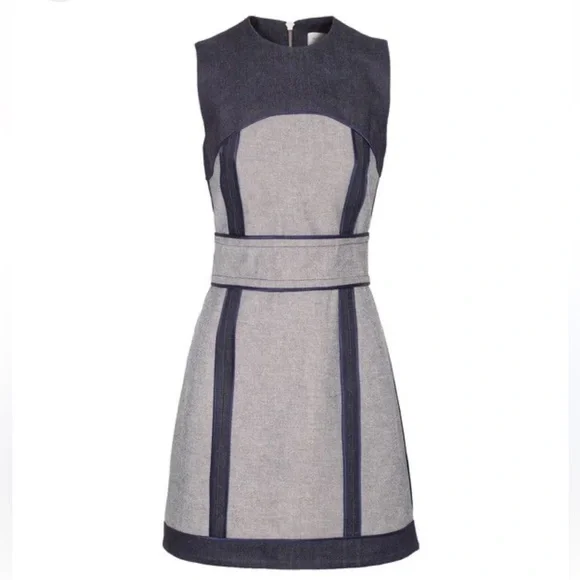 Victoria Beckham Blue Sleeveless Denim Dress - Picture 2 of 13
